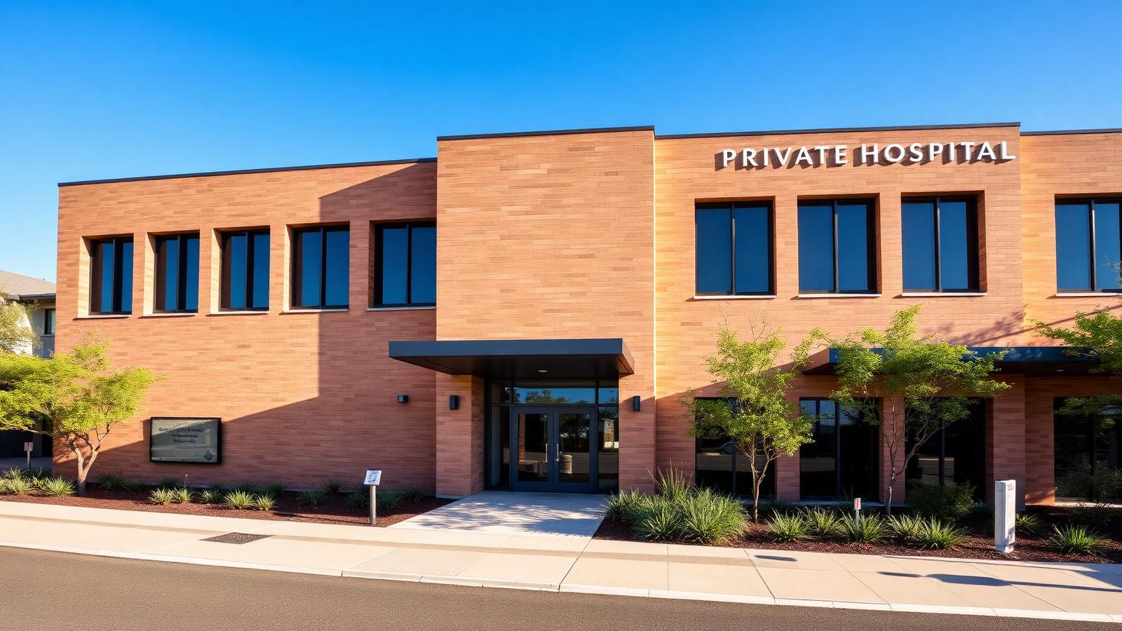 Modern private hospital where wisdom teeth removals are performed